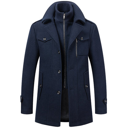 Nordic Gent Business Woolen Collar Coat