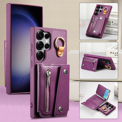Samsung S25Ultra wallet phone case metal plating