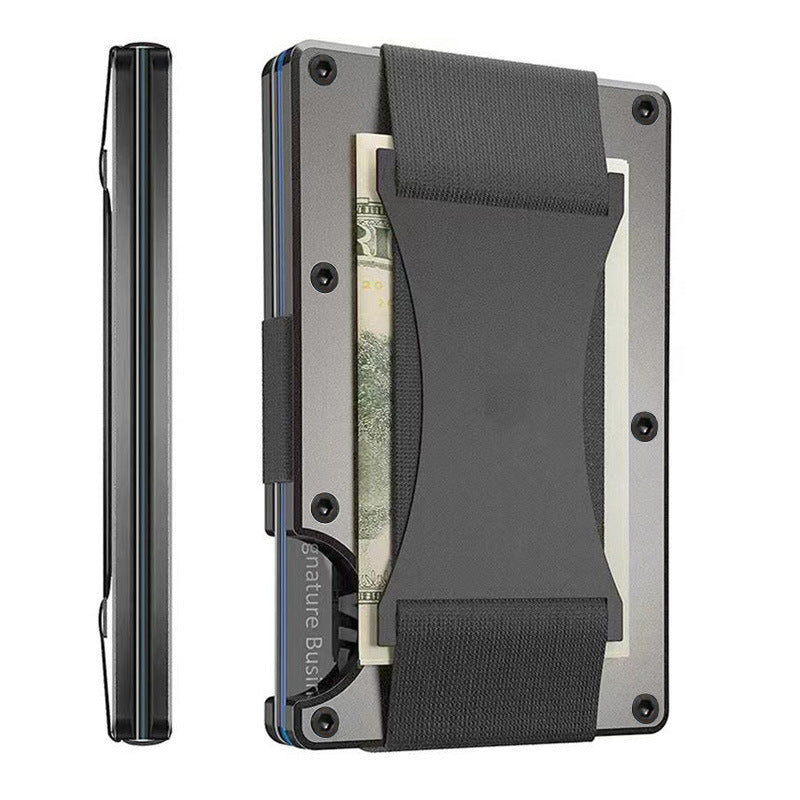 Carbon Fiber Metal Card Holder Wallet  RFID Anti-Theft