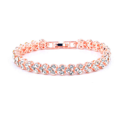 SILVERY LUXE CRYSTAL ROMAN SET