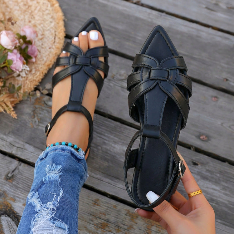 Ultra-Comfort Wedge Buckle Sandals