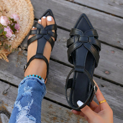 Ultra-Comfort Wedge Buckle Sandals