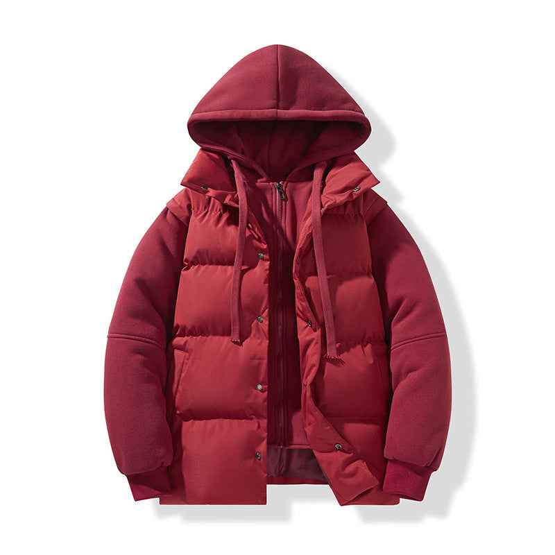 Winter New Couple Hooded Cotton Jacket