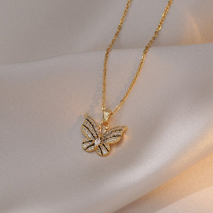 Amoré Zircon Flower Women's Necklace