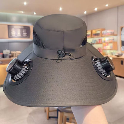 Solar Breeze Pro Solar USB Double Fan Cooling Hat