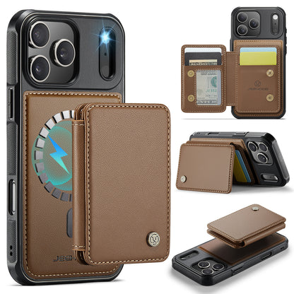 Mag Leather 2-in-1 Series  Magnetic Card & Wireless Charging Case for iPhone