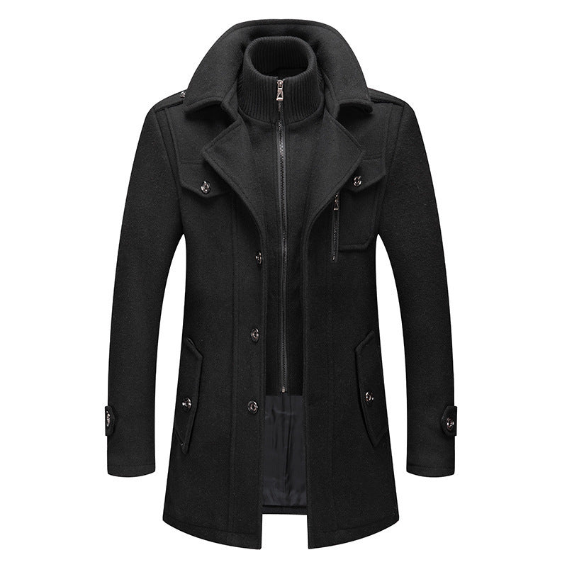 Nordic Gent Business Woolen Collar Coat