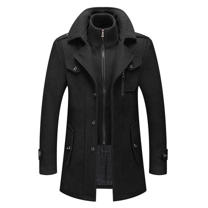 Nordic Gent Business Woolen Collar Coat