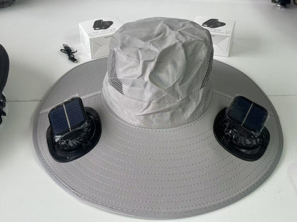Solar Breeze Pro Solar USB Double Fan Cooling Hat