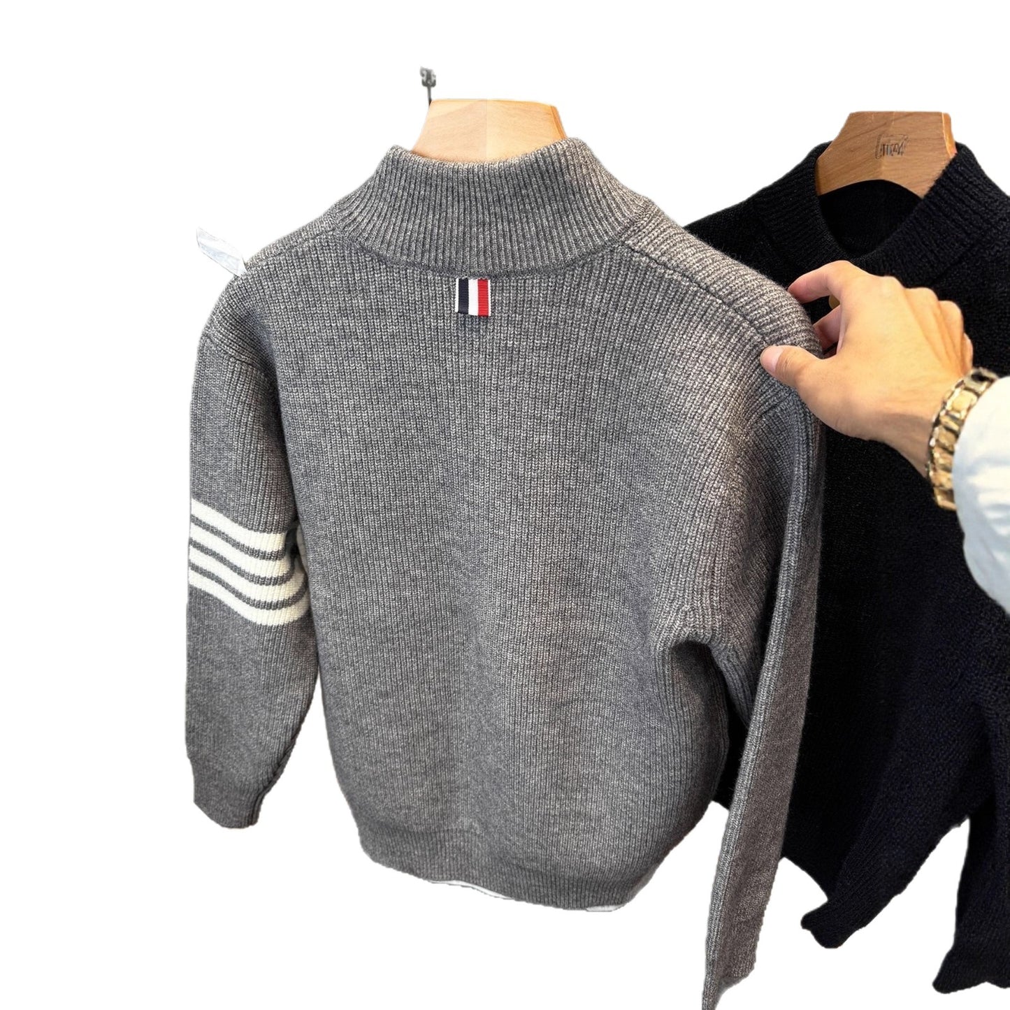 Korean Flex Varsity Knit Jacket