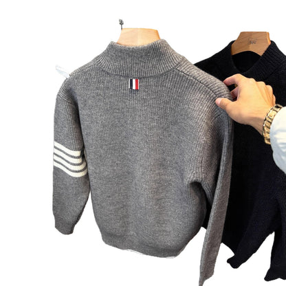 Korean Flex Varsity Knit Jacket