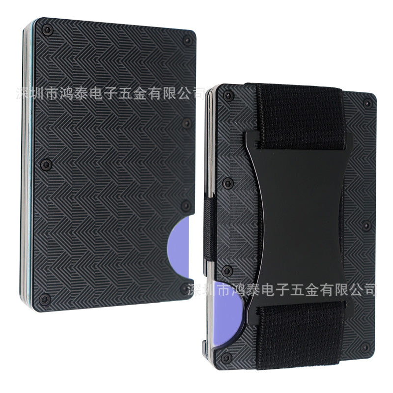 Carbon Fiber Metal Card Holder Wallet  RFID Anti-Theft