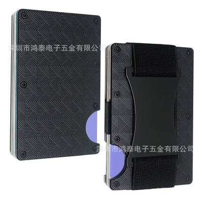 Carbon Fiber Metal Card Holder Wallet  RFID Anti-Theft
