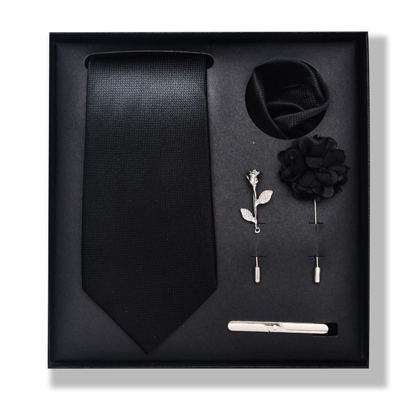 Cashew Nut Stripe Tie & Accessories Set