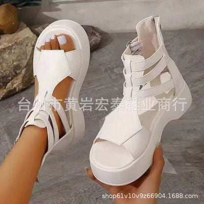 Roman Sandals Women's Flat Heel Muffin Boots