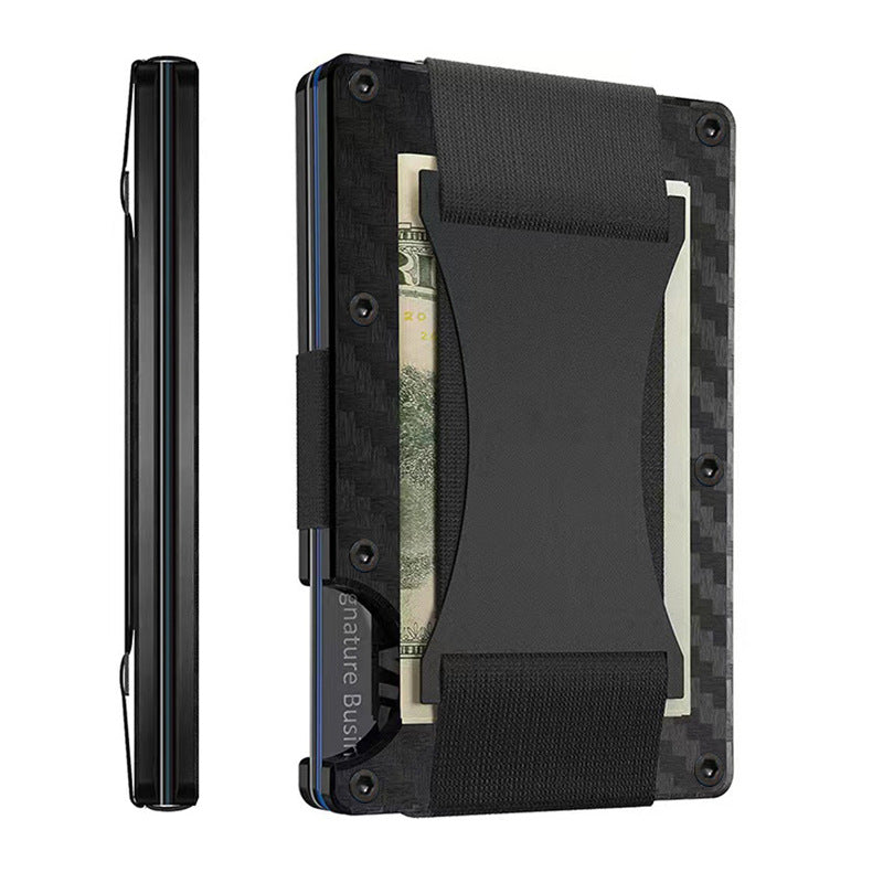 Carbon Fiber Metal Card Holder Wallet  RFID Anti-Theft