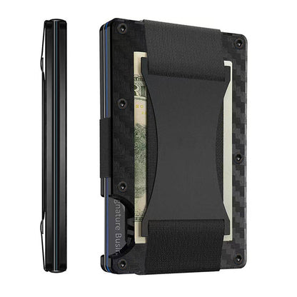 Carbon Fiber Metal Card Holder Wallet  RFID Anti-Theft