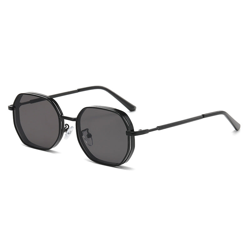 Luna Vogue Gradient Metal Round Sunglasses