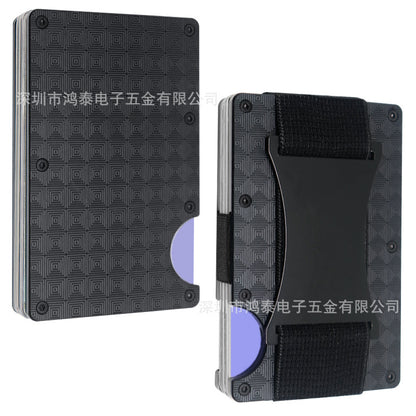 Carbon Fiber Metal Card Holder Wallet  RFID Anti-Theft
