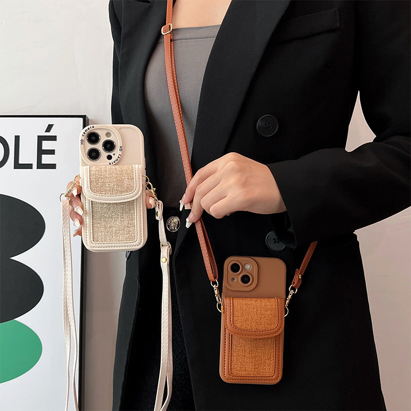 Strap Wallet Luxe Series Cross body Wallet Case for iPhone