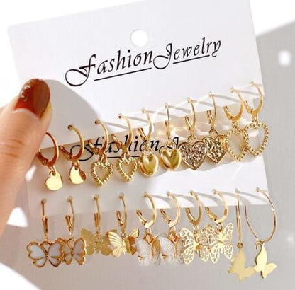 Cross-border New Twist Chain Earrings Women's Set