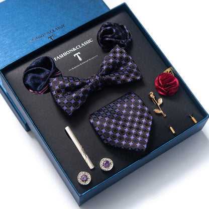 Spot tie set, bow tie, 8 piece set men's accessories