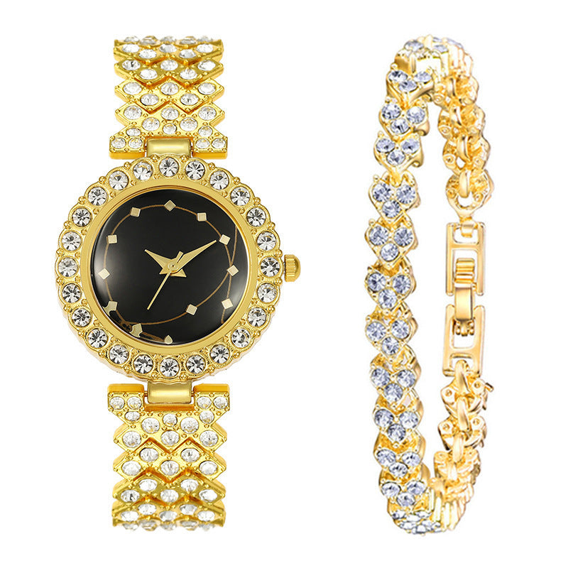 SILVERY LUXE CRYSTAL ROMAN SET