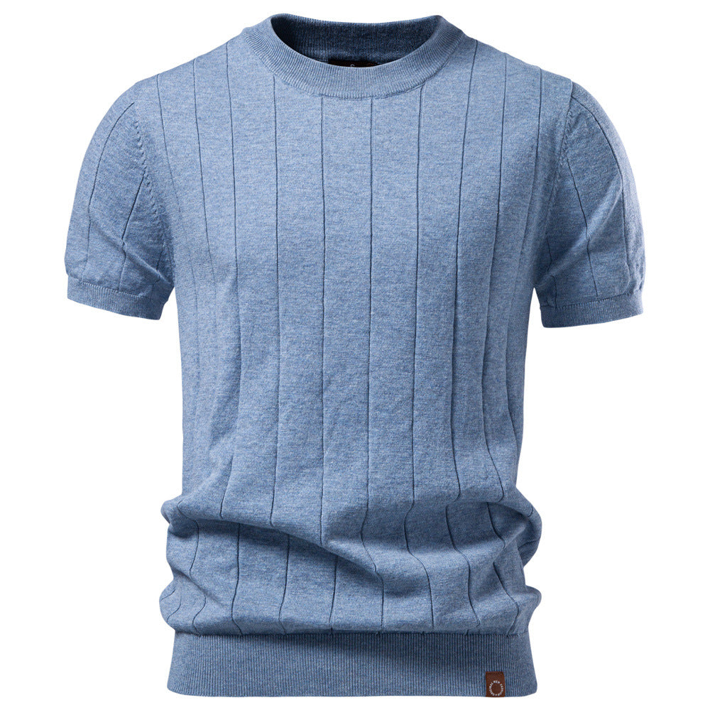 Men's premium Euro cotton/wool crew-neck sweater