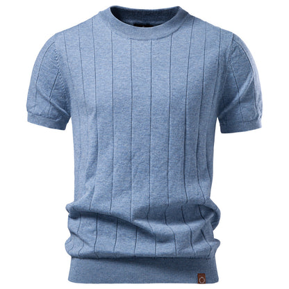 Men's premium Euro cotton/wool crew-neck sweater
