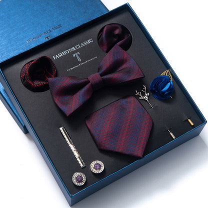 Spot tie set, bow tie, 8 piece set men's accessories