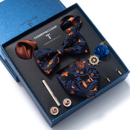 Spot tie set, bow tie, 8 piece set men's accessories