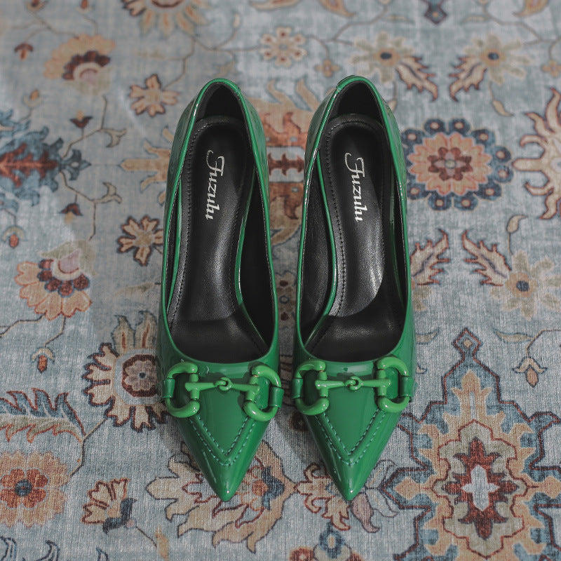 Paris Élite Patent Horse bit Stiletto Pumps
