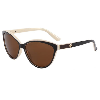 Women's Polarized Retro Leather Inlay Sunglasses  UV Protection Trend