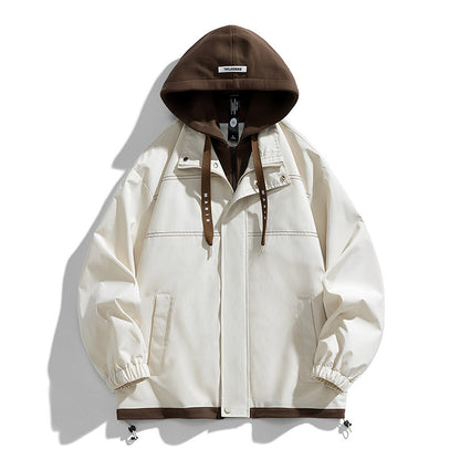 Men's Spring/Autumn Loose Hooded Mountain Jacket
