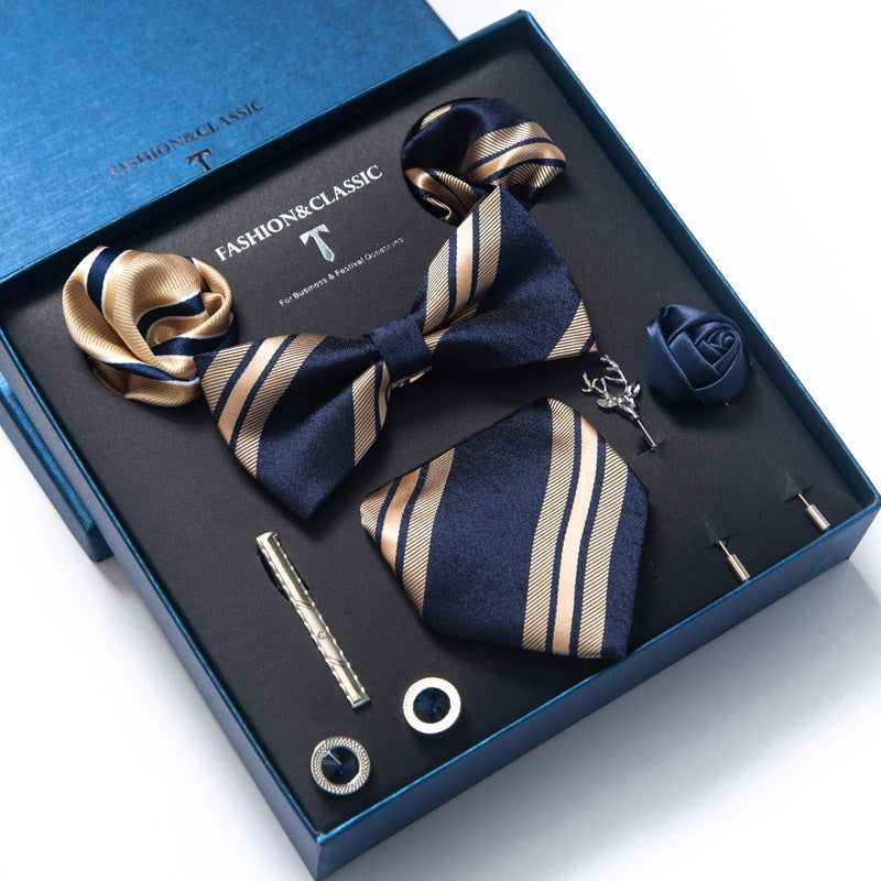 Spot tie set, bow tie, 8 piece set men's accessories
