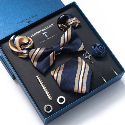 Spot tie set, bow tie, 8 piece set men's accessories