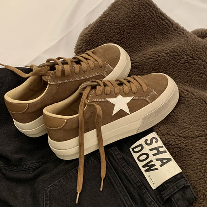 Womens casual lace-up board shoes