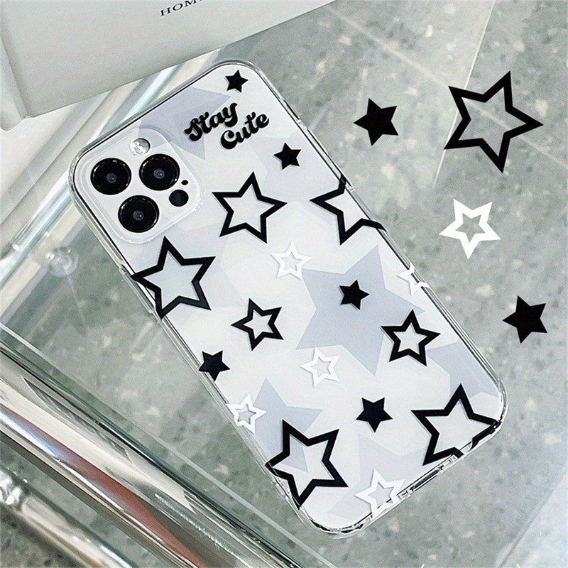 Cross-border star pattern soft case for iPhone 11/XS/12/13/14/15/16.