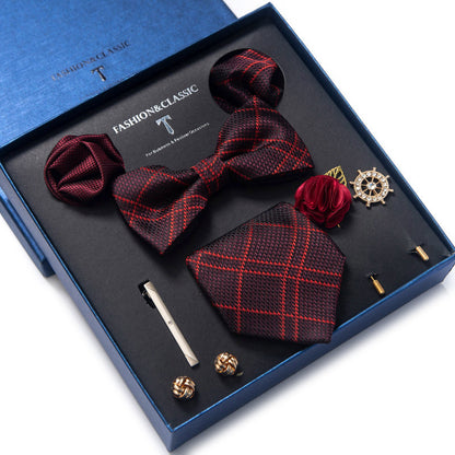 Spot tie set, bow tie, 8 piece set men's accessories
