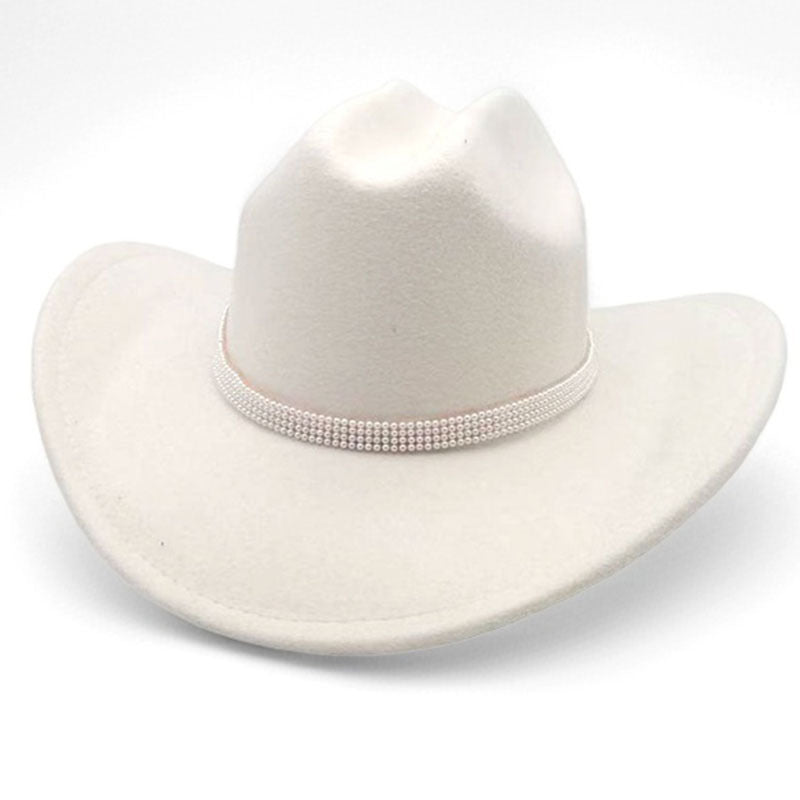 Western cowboy hat curved brim hat pebbled belt