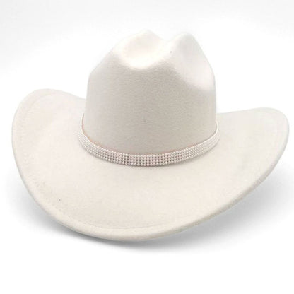 Western cowboy hat curved brim hat pebbled belt