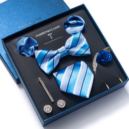 Spot tie set, bow tie, 8 piece set men's accessories