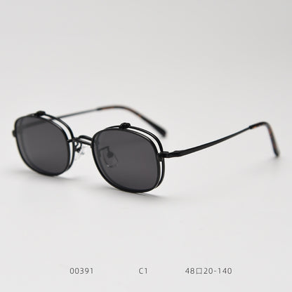 Metal Flap Polarized trendy Sunglasses