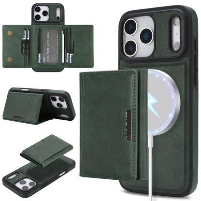 Mag Flock Tri-Fold Series  Wireless Charging & Card Wallet Case for iPhone 17