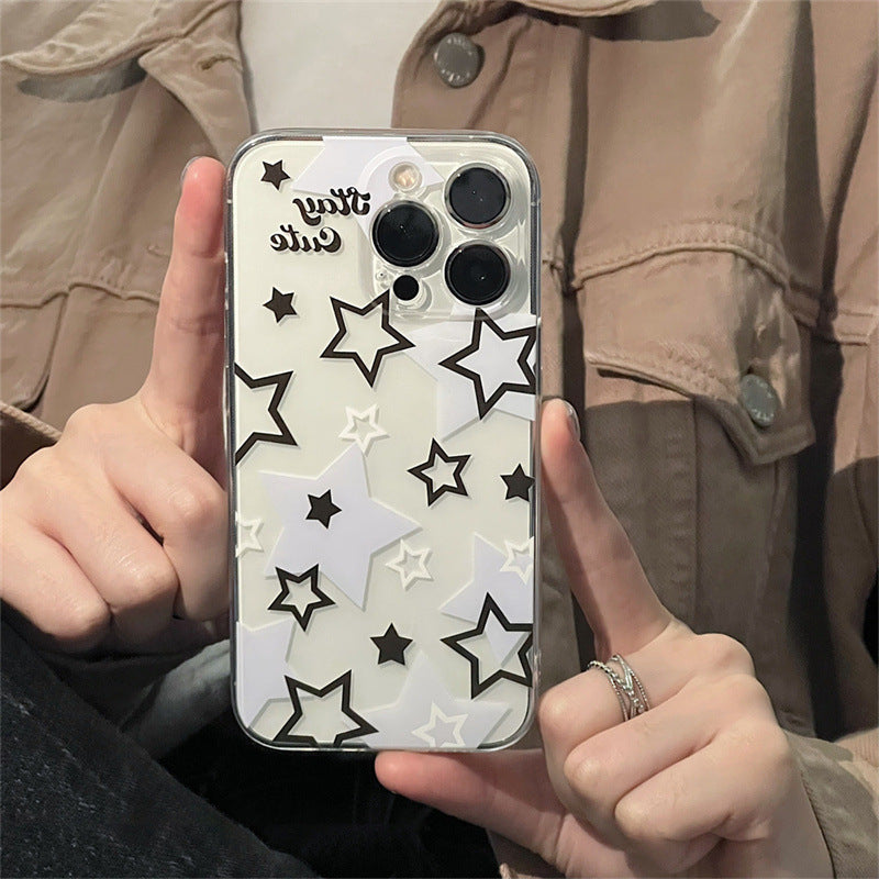 Cross-border star pattern soft case for iPhone 11/XS/12/13/14/15/16.