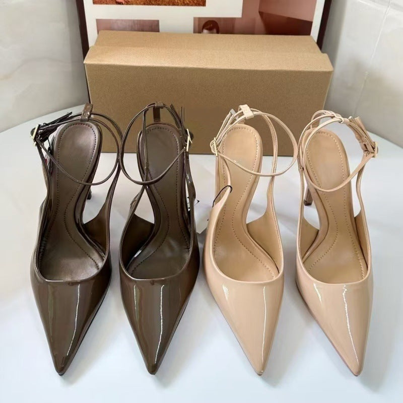 Veloura Royale Hollow Stiletto Pointed Heel Sandals