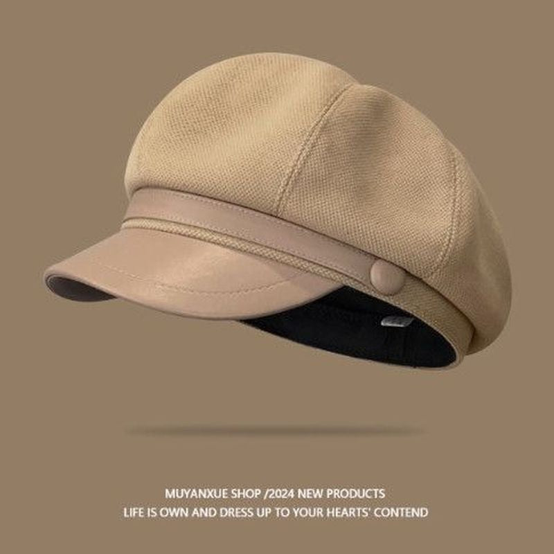 Korean Retro Octagonal Beret Hat