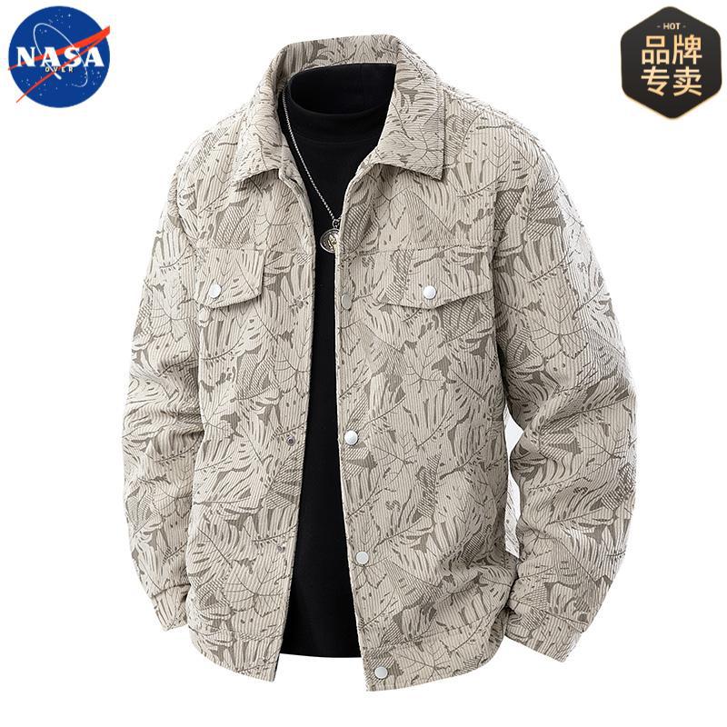 NASA Corduroy Lapel Jacket - Men's Fall Fashion