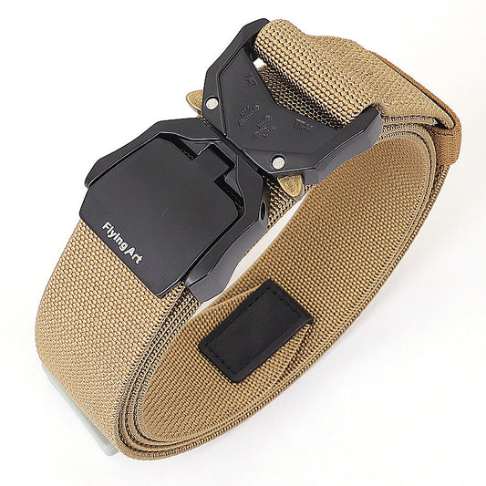 Aluminum Alloy Nylon Stretch Waistband Men's Belt