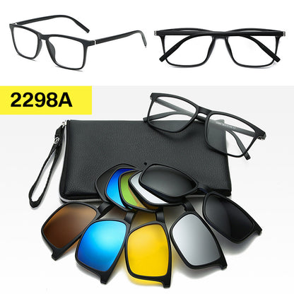 Polarized Magnetic Sunglasses & Myopia Frame Set for Men and Women